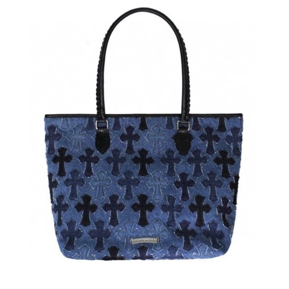 ❗️SOLD❗️CHROME HEARTS denim cross tote bag